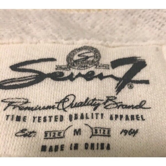 7 FOR ALL MANKIND Womens Pullover Sweatshirt Shirt Top Gray White Sparkle Size M - Picture 9 of 9